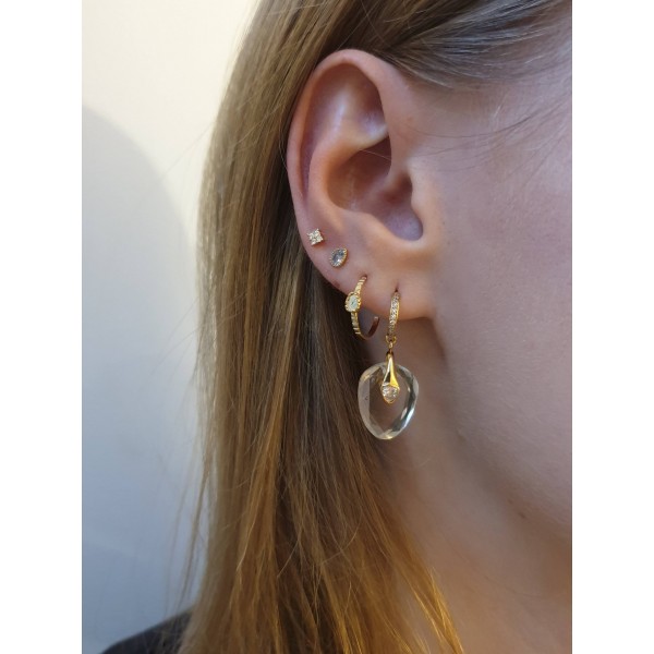 Hanka IN auskaras su kalnų krištolu